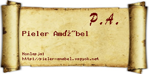 Pieler Amábel névjegykártya